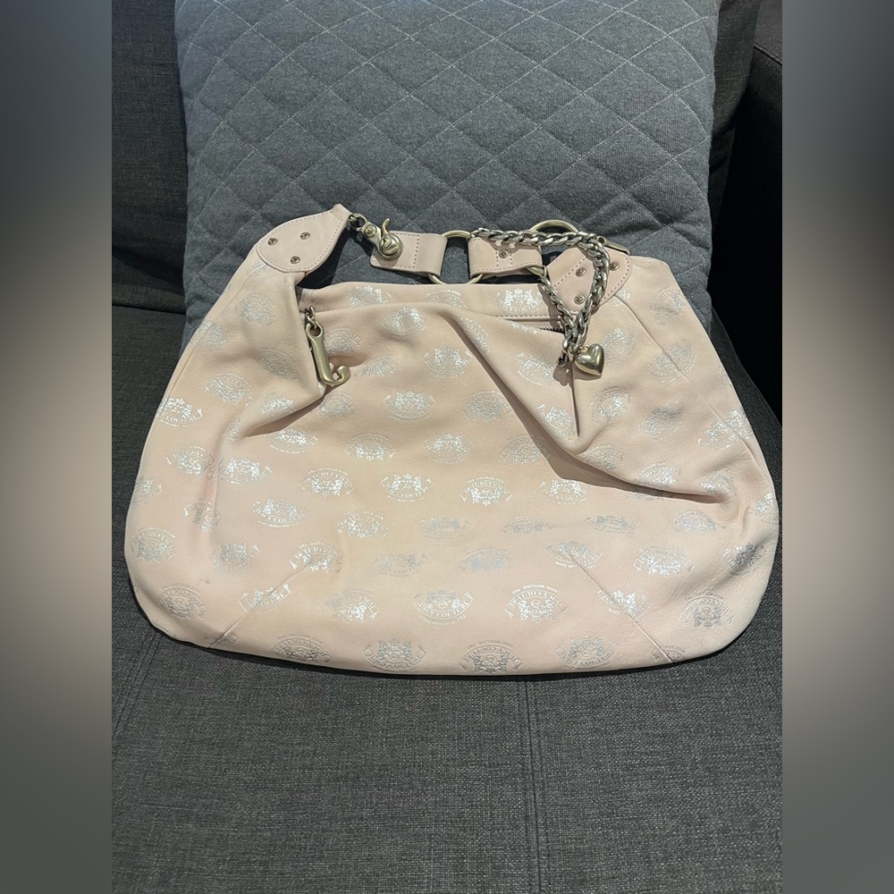 EUC Vintage Juicy Couture Monogram Blush Pink Hobo Bag 🩷